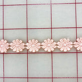 Non-Metallic Trim - 1/2-inch Venise Lace Flower Trim Peach